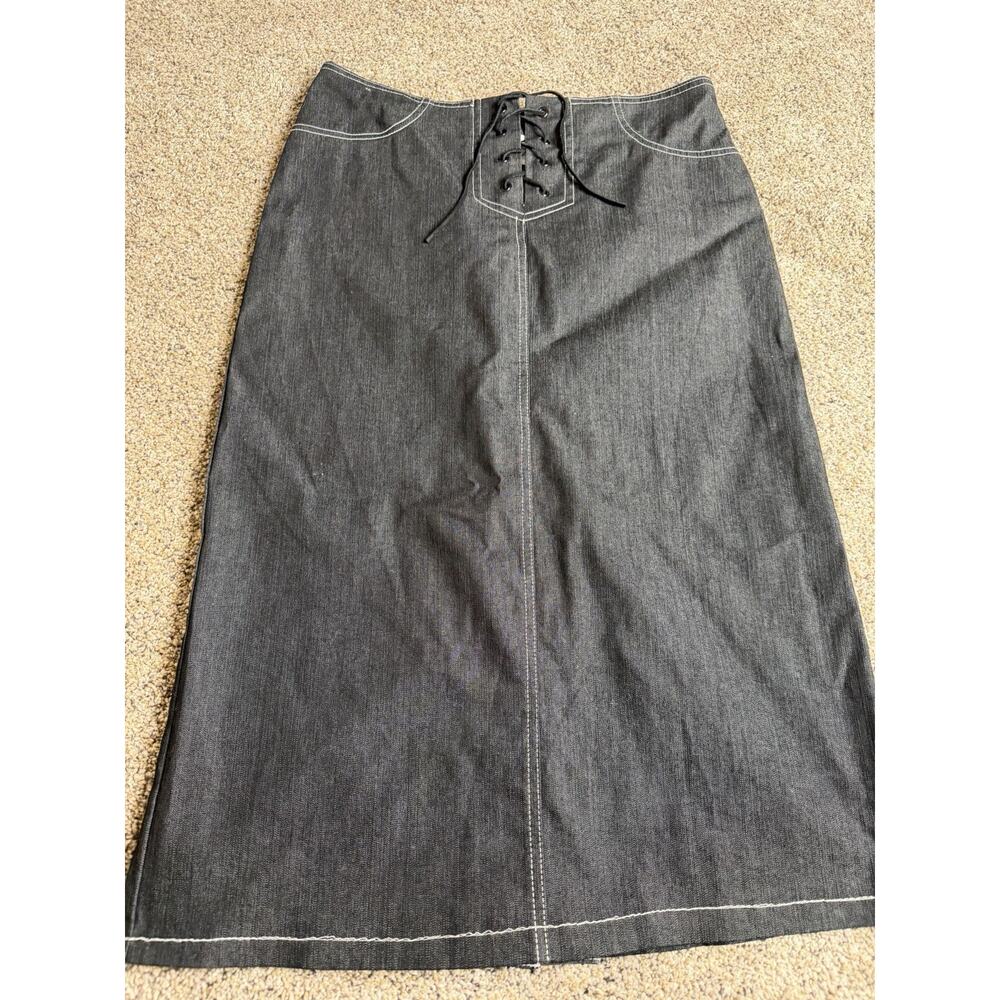 Vtg 90s Y2k Cottagecore Tie Waist Skirt Clio Womens Size 6 Whimsigoth